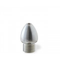 UGELLI ovoidali - Inserti in ceramica - Acciaio : Attacco - 1/2''M, Dimensioni ØxL (mm) - 32x48, Getti posteriori - 6 M6X8, Getto frontale - 1 - M6X8, Ø Tubazione (mm) - 35-70