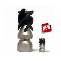 Cylindrical Propeller Nozzle with S/Steel Inserts : Coupling - 1/8''F, Ø Pipe (mm) - 20-40, Rear jets - 5-6 DRILLED, Rotation jets - 5 - DRILLED, Size ØxL (mm) - 14x27